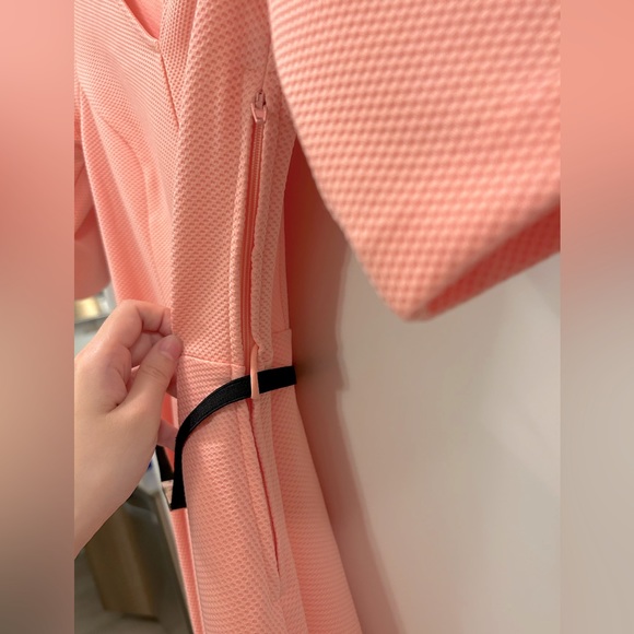 Dynamite Fit and Flare Dress, XS, Peach, Women's Flare Dress, Dinner Party Dress - Picture 4 of 8